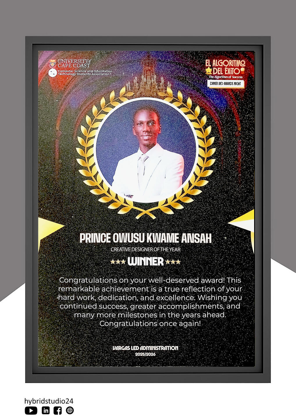 The Algorithm of Success Awards Night Creative Designer of the Year The Algorithm of Success Awards Night Creative Designer of the Year